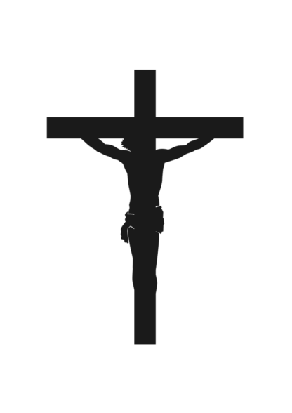 Jesus on Cross Silhouette Free SVG File - SVG Heart