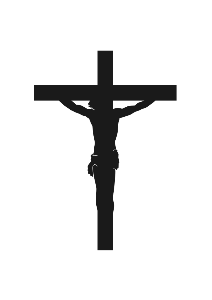 Jesus on Cross Silhouette Free SVG File - SVG Heart