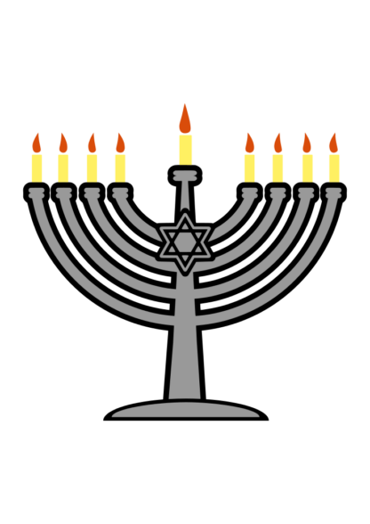 Menorah Hanukkah Chanukah Candles Clipart Free SVG File - SVG Heart