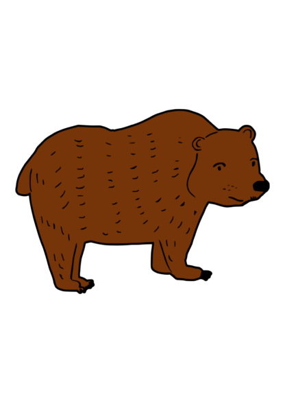 Bear Grizzly Clipart Free SVG File