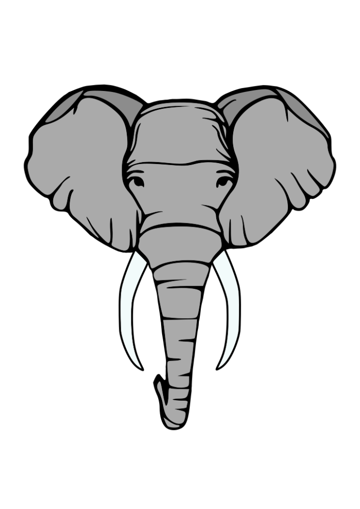 Elephant Head Svg