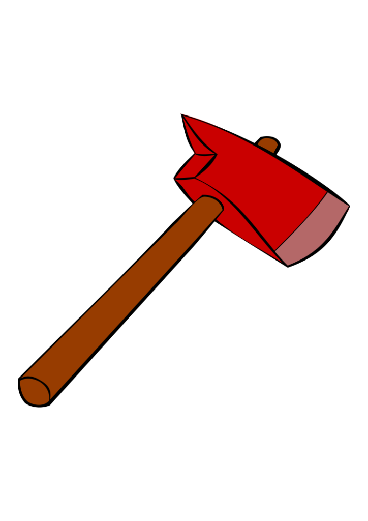 Fireman Axe Clipart Free SVG File - SvgHeart.com