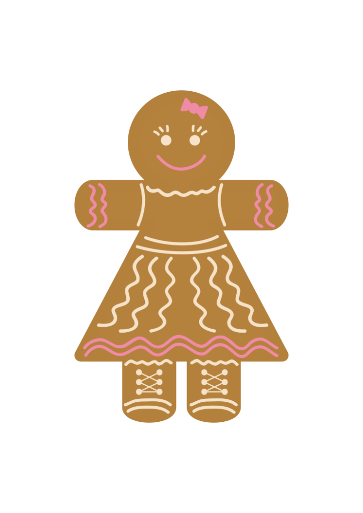 Download Gingerbread Girl Clipart Free SVG File - SvgHeart.com