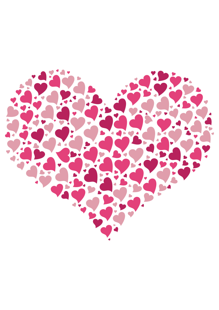 Heart Shape Made Of Hearts Clipart Free Svg File Svgheart Com