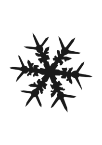 Download Frozen Snowflake Black and White Free SVG File - SvgHeart.com