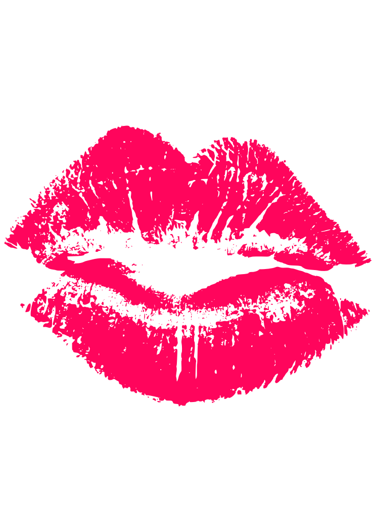 Pink Fashion Kiss Lips SVG