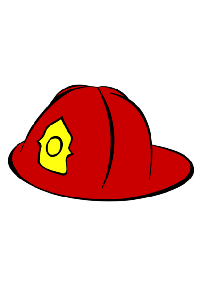Fireman Fighter Hat Clipart Free SVG File - SVG Heart