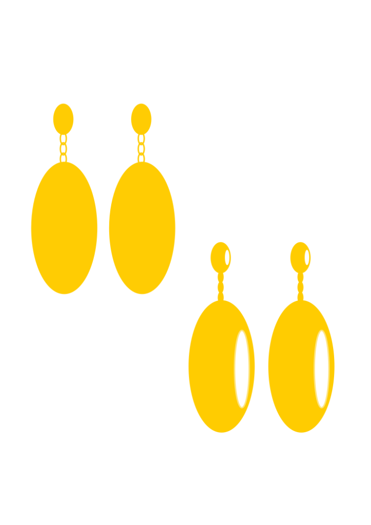 Yellow Earrings Clipart Free Svg File Svg Heart