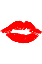 Red Lipstick Kiss Silhouette Free SVG File - SVG Heart