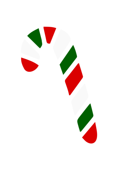 Christmas Candy Cane Clipart Free SVG File | SVG Heart