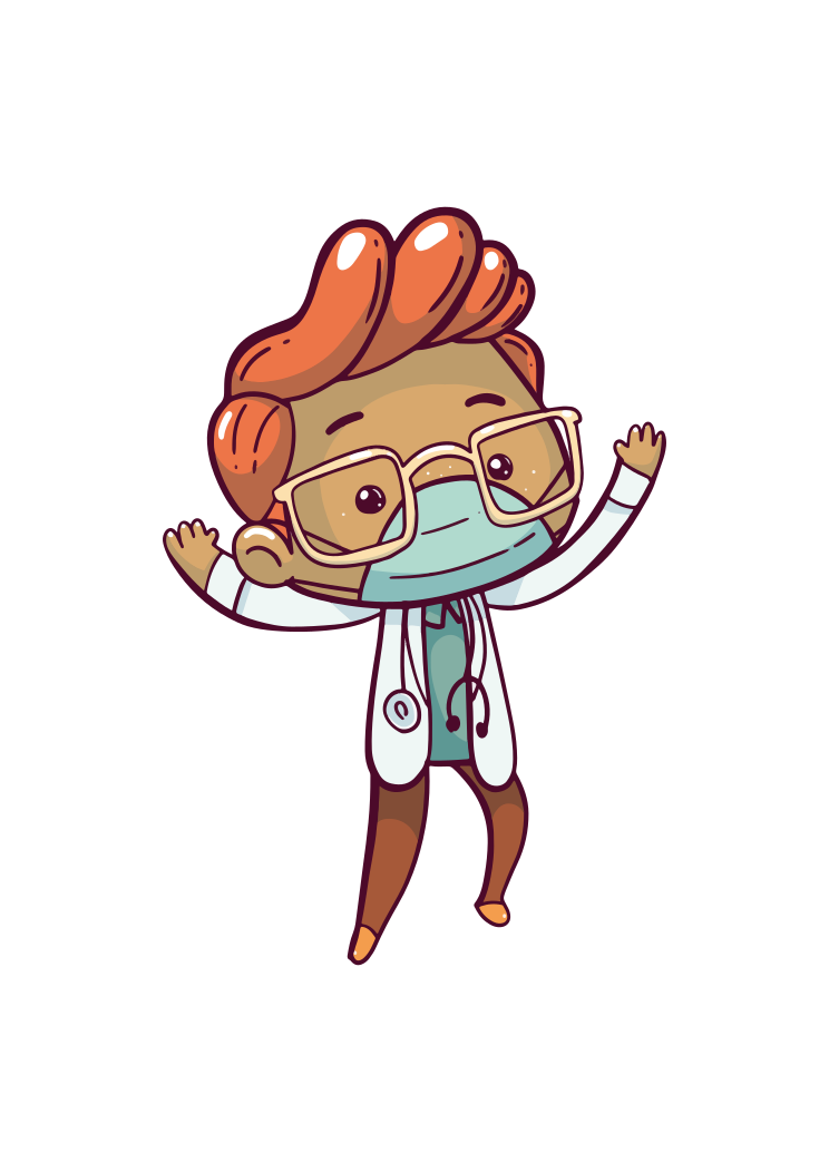 doctor using stethoscope clipart