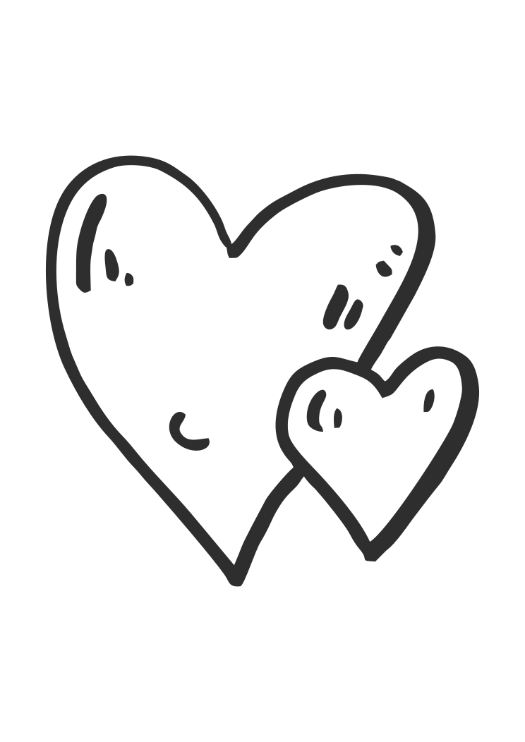Download Double Heart Outline Free SVG File - SvgHeart.com
