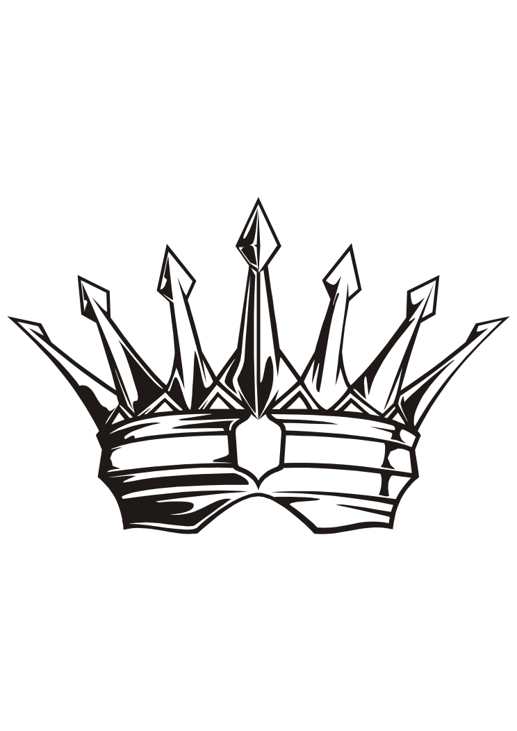 King Crown Black and White Clipart Free SVG File ...