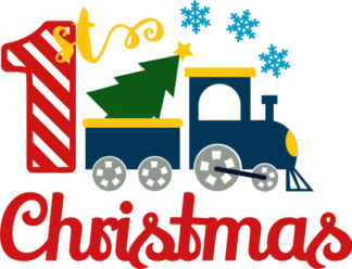 1st-christmas-train-with-tree-newborn-baby-free-svg-file-SvgHeart.Com