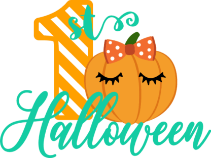 1st-halloween-with-pumpkin-face-baby-free-svg-file-SvgHeart.Com