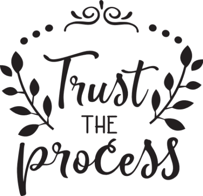 trust the process, motivational free svg file - SVG Heart