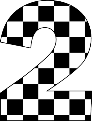 checkered number 2, racing free svg file - SVG Heart