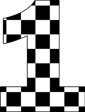 checkered number 2, racing free svg file - SVG Heart