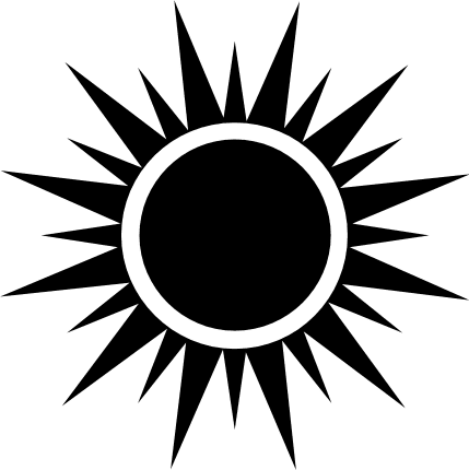 sun silhouette, summer free svg file - SVG Heart