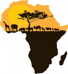 africa map, animals free svg file - SVG Heart