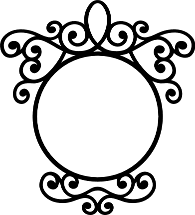 ornamental monogram frame, decoration free svg file - SVG Heart