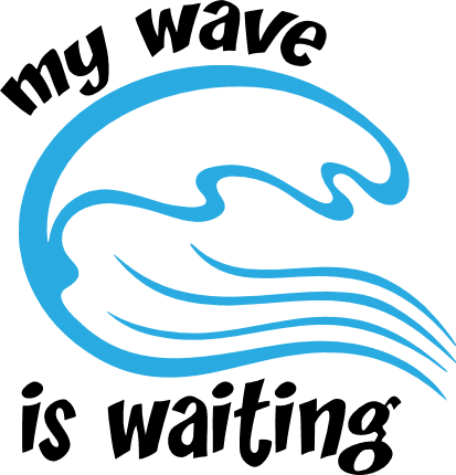my wave is waiting, surfing free svg file - SVG Heart