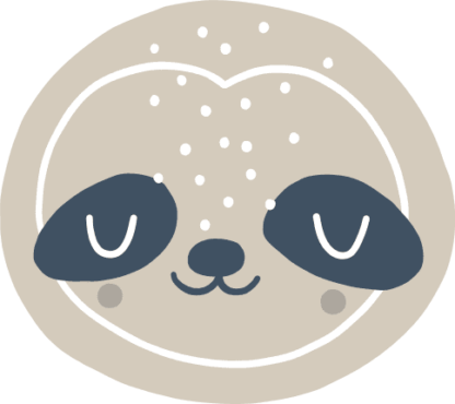 sloth head, baby boho design free svg file - SVG Heart