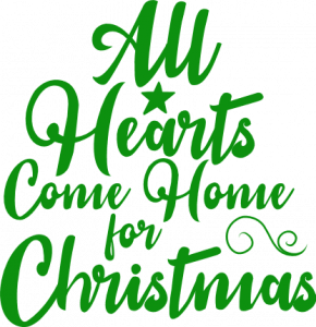 all hearts come home for christmas, holiday free svg file - SVG Heart