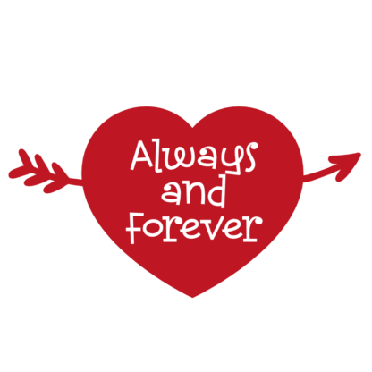 always-and-forever-heart-with-arrow-valentines-day-free-svg-file-SvgHeart.Com