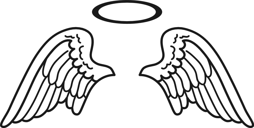 angel wings, religious free svg file - SVG Heart