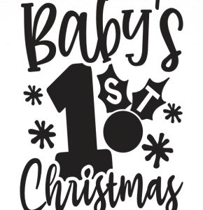 Baby's 1st Christmas Free Svg File - SVG Heart