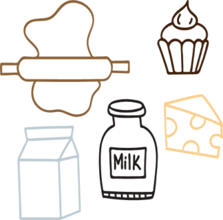 baking-products-bundle-cupcake-milk-cheese-slice-bakery-free-svg-file-SvgHeart.Com