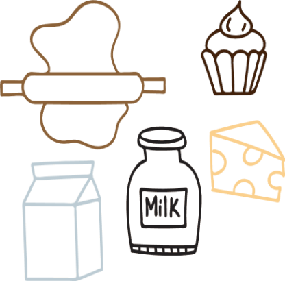 baking-products-bundle-cupcake-milk-cheese-slice-bakery-free-svg-file-SvgHeart.Com