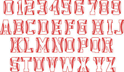 baseball numbers and alphabet bundle, sports, fonts - free svg file for ...