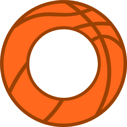 Basketball Monogram Frame SVG Vector Designs