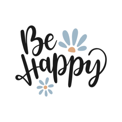 be-happy-floral-quote-free-svg-file-SvgHeart.Com