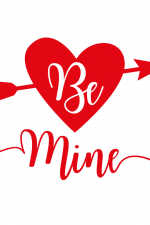 Be Mine, Heart with arrow, Valentine's Day Free Svg File - SVG Heart