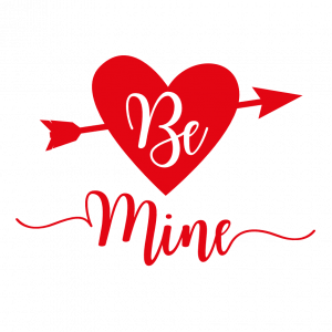 Be Mine, Heart with arrow, Valentine's Day Free Svg File - SVG Heart