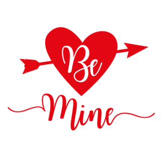 be-mine-heart-with-arrow-valentines-day-free-svg-file-SvgHeart.Com