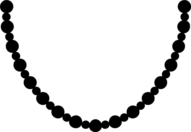 bead, pearl necklace silhouette free svg file - SVG Heart