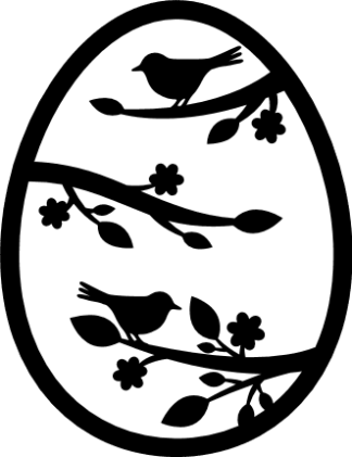 bird-on-tree-branch-decorative-egg-free-svg-file-SvgHeart.Com