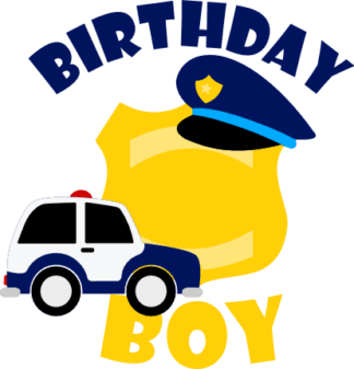 birthday-boy-police-cap-car-officer-badge-free-svg-file-SvgHeart.Com