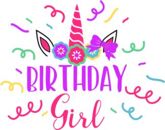 birthday-girl-horn-unicorn-party-free-svg-file-SvgHeart.Com