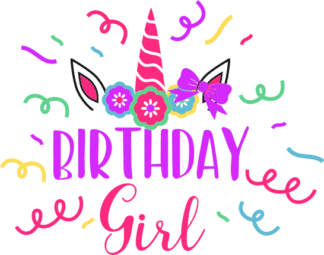 birthday-girl-unicorn-theme-t-shirt-design-free-svg-file-SvgHeart.Com