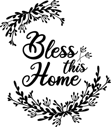 bless this home, house free svg file - SVG Heart