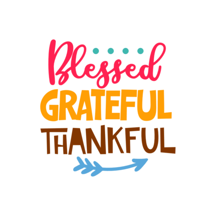 Blessed Grateful Thankful, Thanksgiving Day Free Svg File - SVG Heart