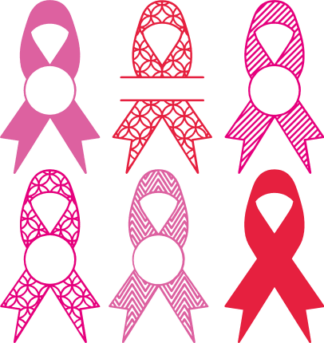 breast-cancer-awareness-ribbon-monogram-frame-bundle-free-svg-file-SvgHeart.Com