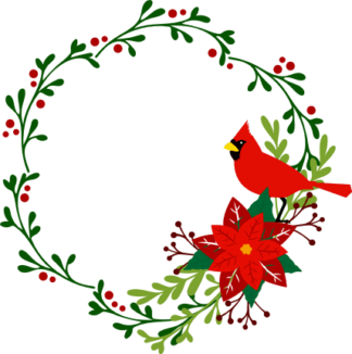cardinal-wreath-christmas-decoration-free-svg-file-SvgHeart.Com