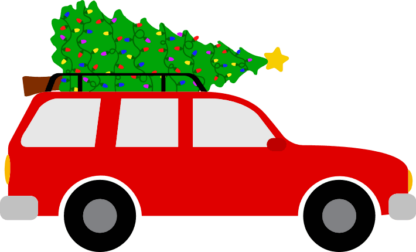 christmas-car-and-decorative-tree-with-lights-holiday-free-svg-file-SvgHeart.Com