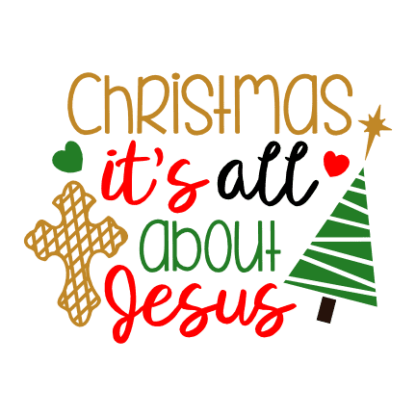 christmas it's all about jesus, holiday free svg file - SVG Heart